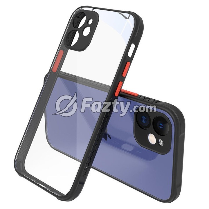 Estuche Protector Transparente con Cubierta de Cámara para iPhone