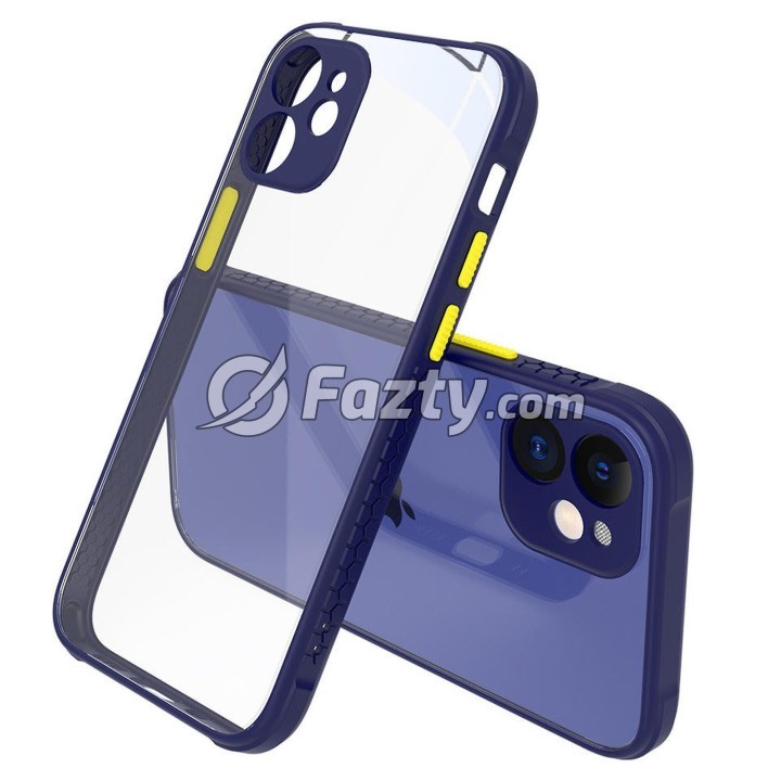 Estuche Protector Transparente con Cubierta de Cámara para iPhone