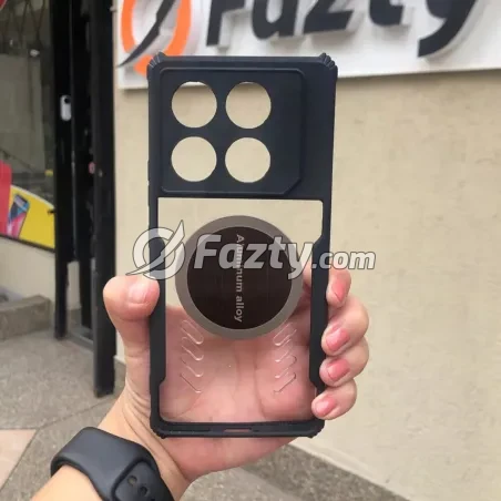Estuche Protector Acrílico Transparente con Metal para Infinix