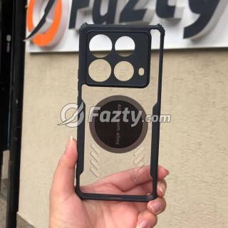 Estuche Protector Acrílico Transparente con Metal para Infinix