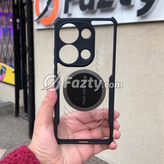 Estuche Protector Acrílico Transparente con Metal para Xiaomi