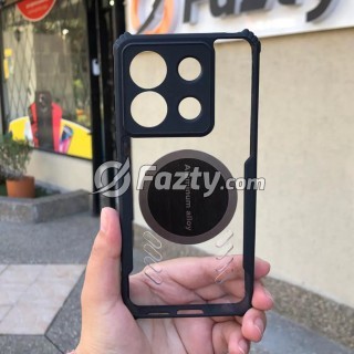 Estuche Protector Acrílico Transparente con Metal para Xiaomi