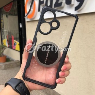 Estuche Protector Acrílico Transparente con Metal para Xiaomi