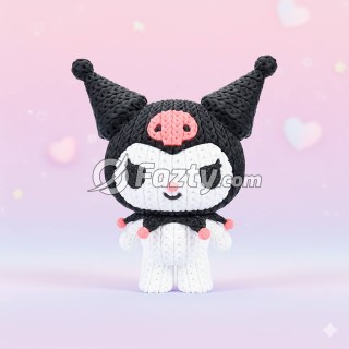 Figura 3D de Kuromi Estilo Crochet