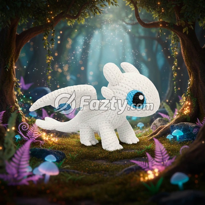 Figura 3D de Furia Luminosa Estilo Crochet