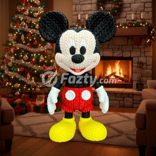 Figura 3D de Mickey Mouse Estilo Crochet
