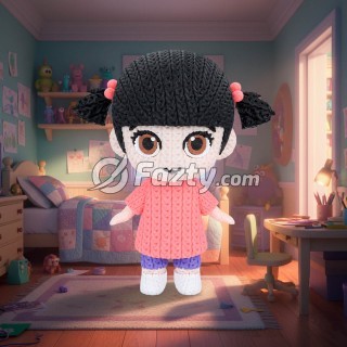 Figura 3D de Boo Estilo Crochet