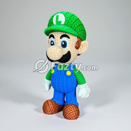 Figura 3D de Luigi Estilo Crochet