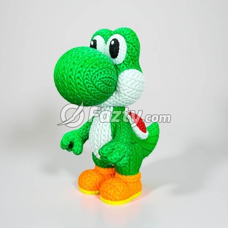 Figura 3D de Yoshi Estilo Crochet